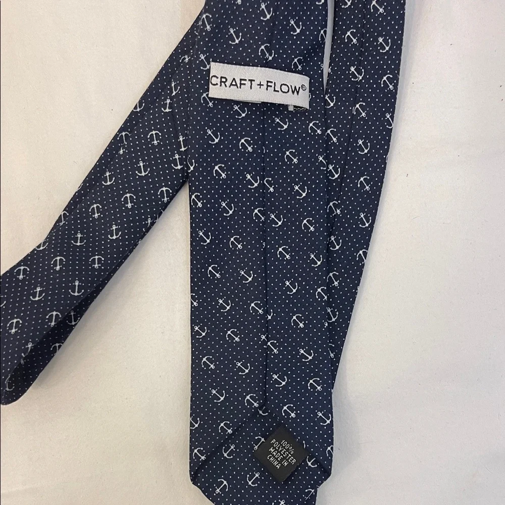Craft & Flow Anchor Navy Kids' Tie